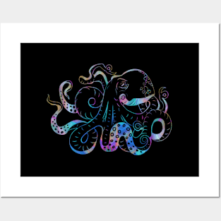 Psychedelic Ocus - Kraken Sea Monster Posters and Art